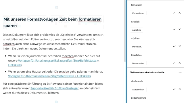 Duden-Mentor SciFlow app animation